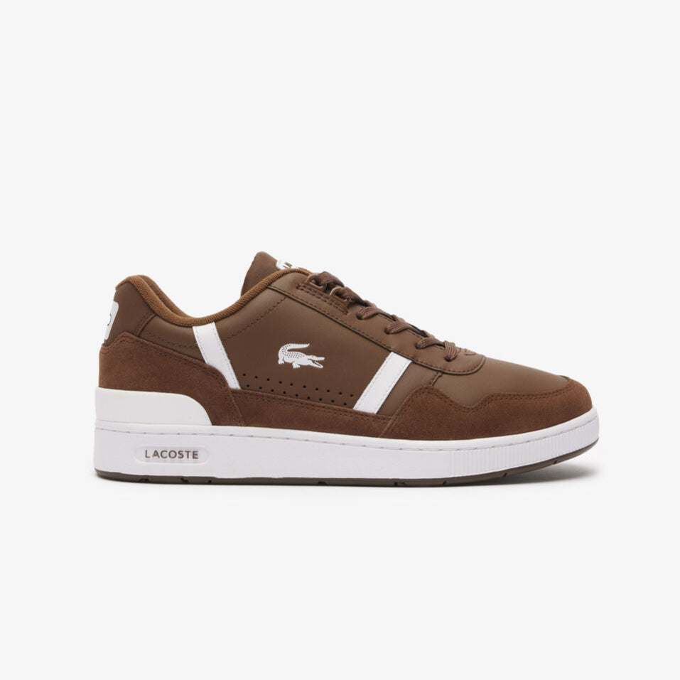 Lacoste T-clip Leather Bicolour Marron
