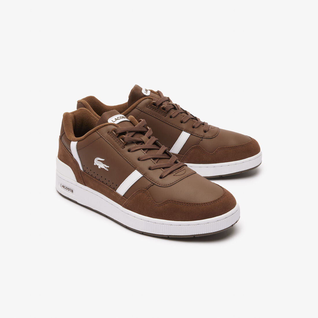 Lacoste T-clip Leather Bicolour Marron