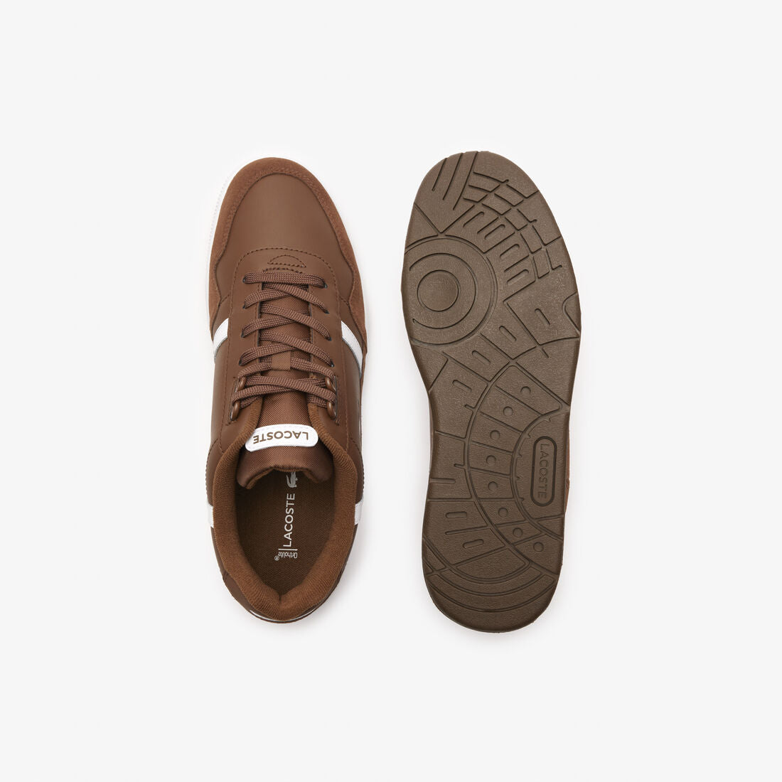 Lacoste T-clip Leather Bicolour Marron