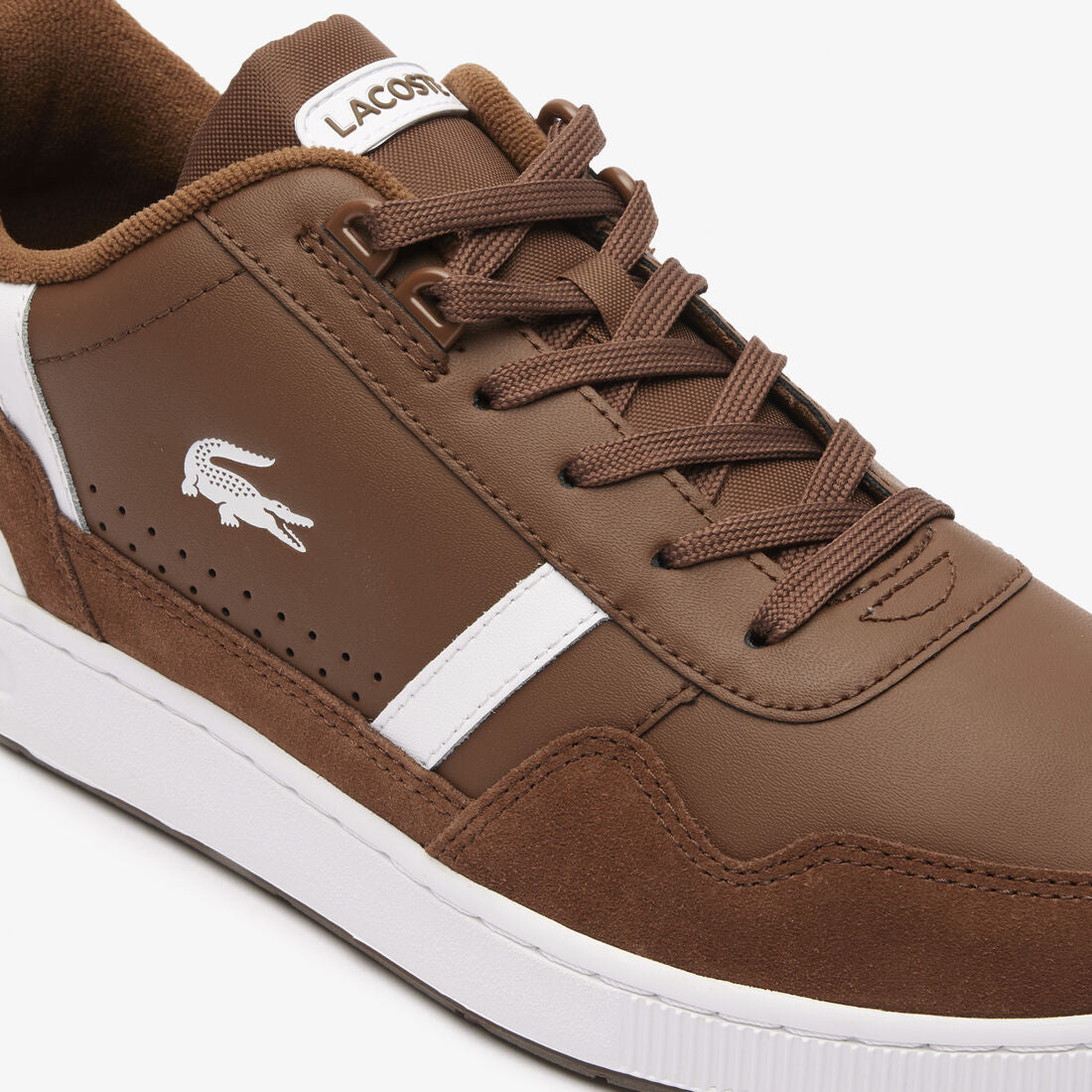 Lacoste T-clip Leather Bicolour Marron