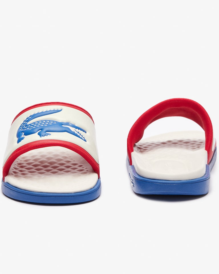 Lacoste Croco Dualiste Slides - Bleu/Rouge