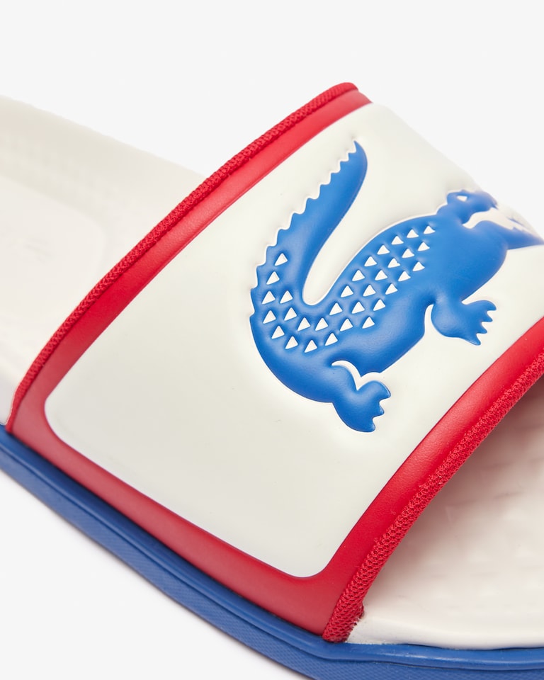 Lacoste Croco Dualiste Slides - Bleu/Rouge