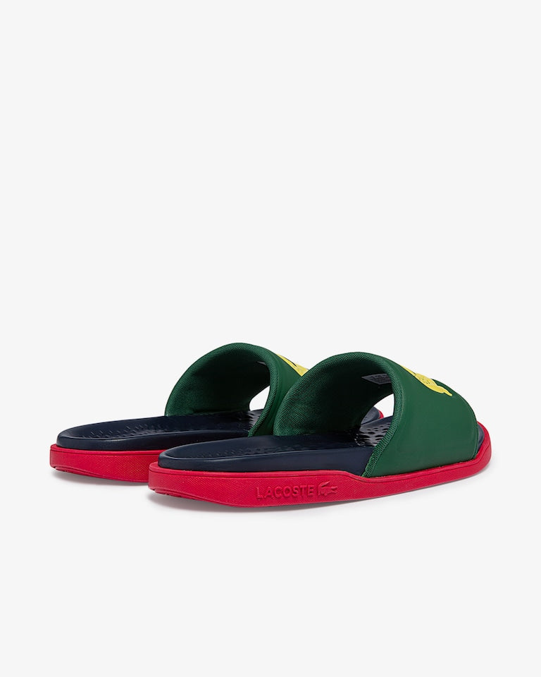 Lacoste Croco Dualiste Slides - Vert/Rouge