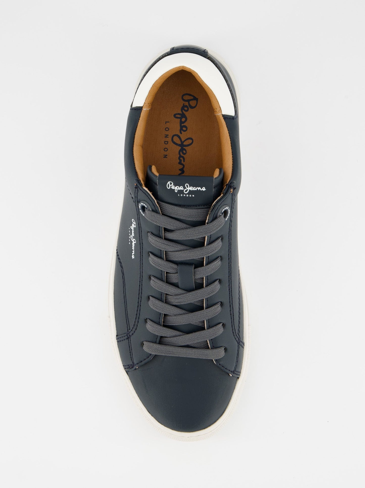 Pepe Jeans Navy blue leather sneakers