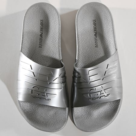 Emporio Armani Slides Argenté