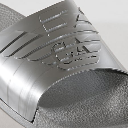 Emporio Armani Slides Argenté