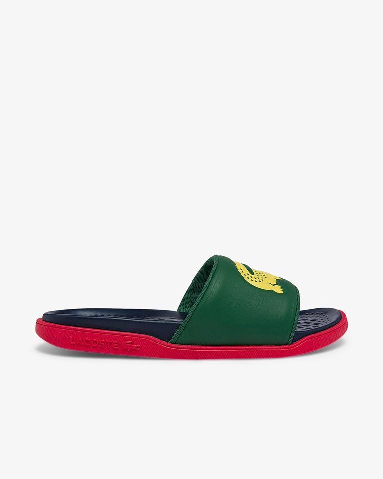 Lacoste Croco Dualiste Slides - Vert/Rouge