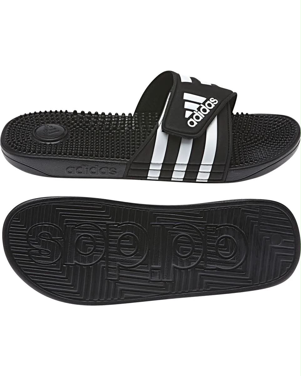 Adidas Adissage Slides Black White