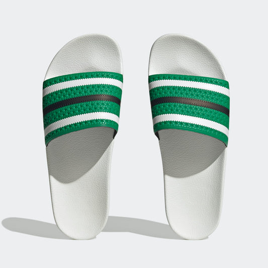 Adidas Adilette Slides Blanc Vert Noir