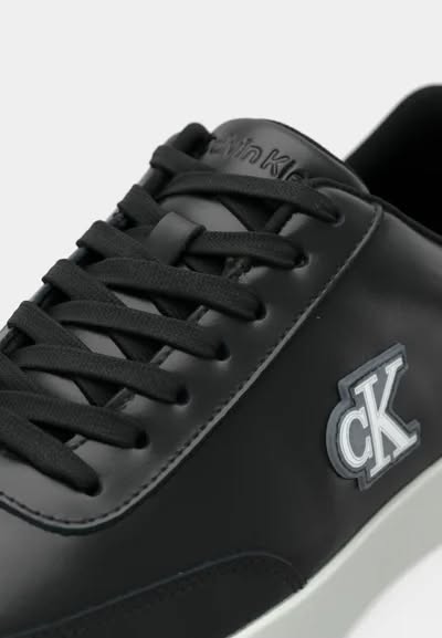 Calvin Klein Jeans Ck Logo Leather Noir