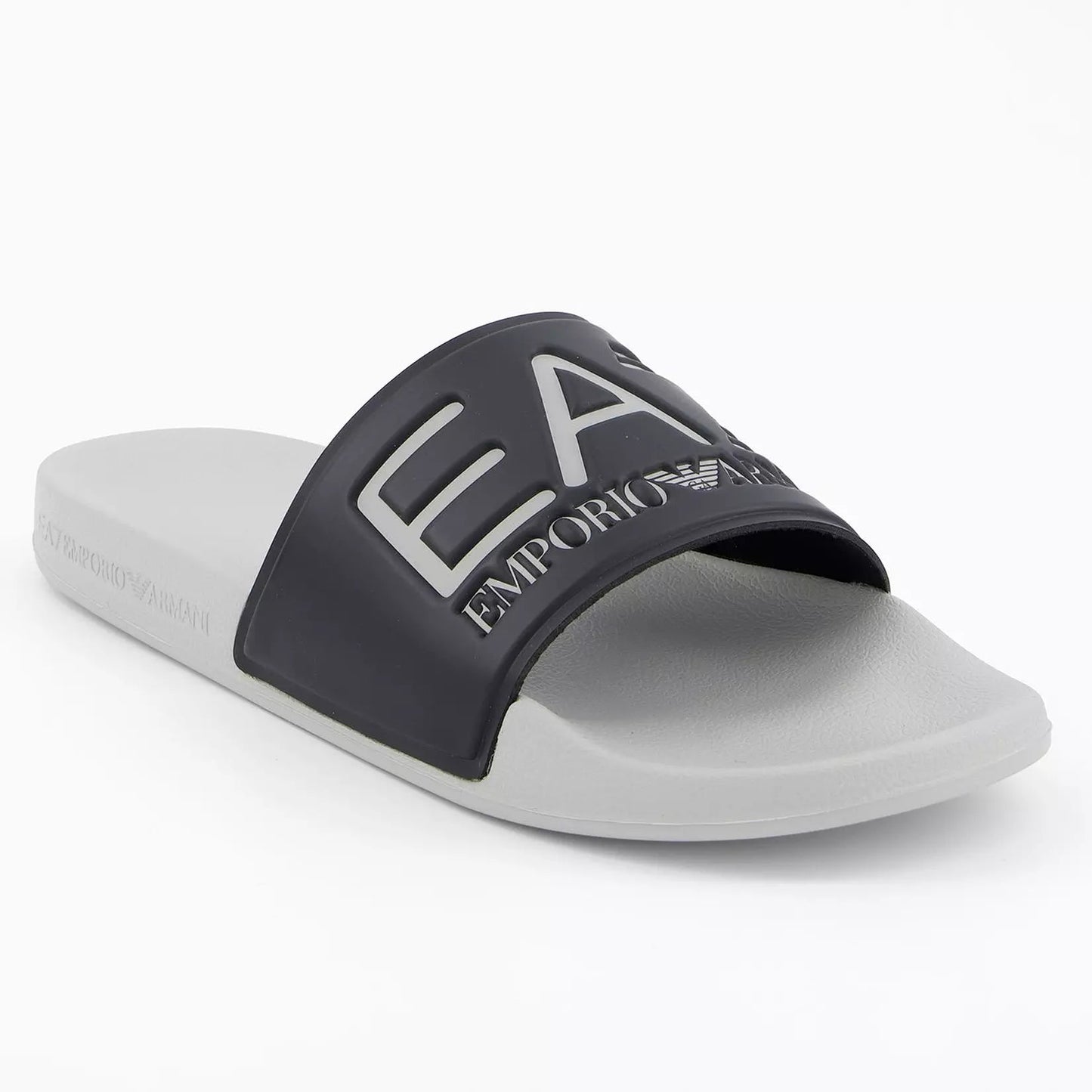 Emporio Armani Slides avec logo EA7 Noir/blanc