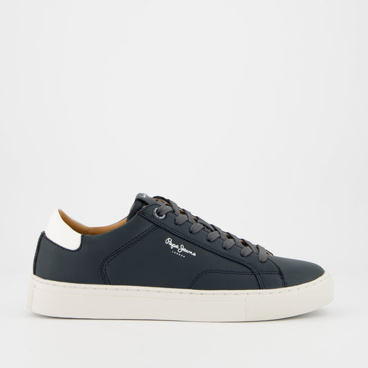Pepe Jeans Navy blue leather sneakers